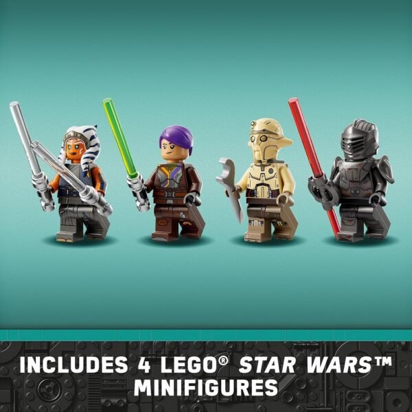 LEGO Star Wars Ahsoka Tano’s T-6 Jedi Shuttle 75362 Star Wars Playset Based on The Ahsoka TV Series, Show Inspired Building Toy for Ahsoka Fans Featuring a Buildable Starship and 4 Star Wars Figures  Anvit Toy World - Image 6