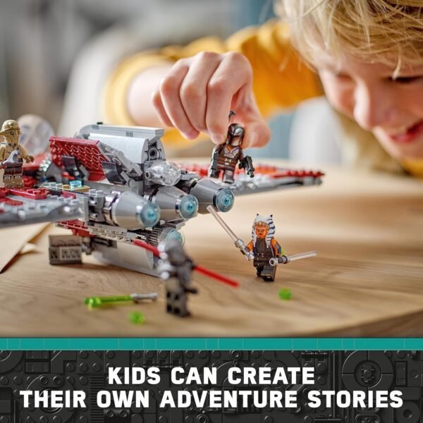 LEGO Star Wars Ahsoka Tano’s T-6 Jedi Shuttle 75362 Star Wars Playset Based on The Ahsoka TV Series, Show Inspired Building Toy for Ahsoka Fans Featuring a Buildable Starship and 4 Star Wars Figures  Anvit Toy World - Image 5