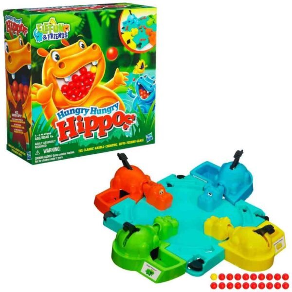 Hungry Hungry Hippos Game – Fast-Paced, Marble-Chomping Fun!