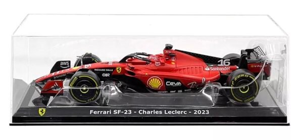 Bburago - 1/24 Scale Model Compatible with Ferrari SF23# 16 Compatible with Charles Leclerc F1 Racing Car Model 2023  Anvit Toy World - Image 3