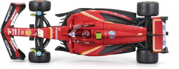Bburago - 1/43 Scale Model Compatible with Ferrari SF24# 55 Compatible with Carlos Sainz 2024 Formula One Race Car Miniature  Anvit Toy World - Image 5