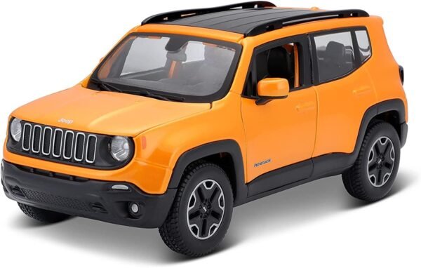 Maisto - 1/24 Scale Model Compatible with Jeep Renegade 2017 SUV Miniature Car (Orange)  Anvit Toy World