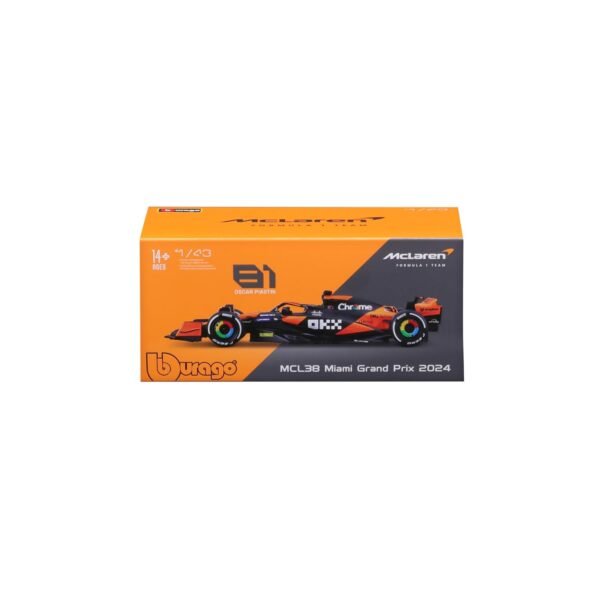 Bburago 143 2024 Race McLaren MCL38 with Helmet, Piastri #81  Amazon.in: Toys & Games - Image 6