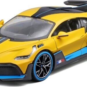 Maisto - 1/24 Scale Model Compatible with Bugatti Divo 2018 Sports Car Model Replica (Yellow)  Anvit Toy World