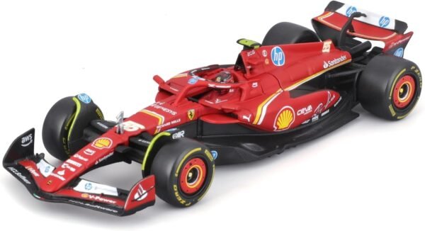 Bburago - 1/43 Scale Model Compatible with Ferrari SF24# 55 Compatible with Carlos Sainz 2024 Formula One Race Car Miniature  Anvit Toy World