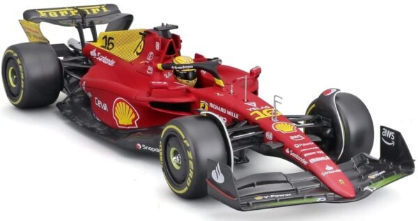Bburago-1/24 Scale Model Compatible With Ferrari Formula 1 Scuderia Monza Livery 2022 F1-75 Compatible With Charles Leclerc, Red  Anvit Toy World - Image 5