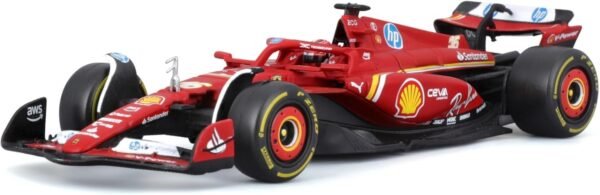 Bburago - 1/43 Scale Model Compatible with Ferrari SF24# 16 Compatible with Charles Leclerc 2024 Race Formula One Miniature  Anvit Toy World