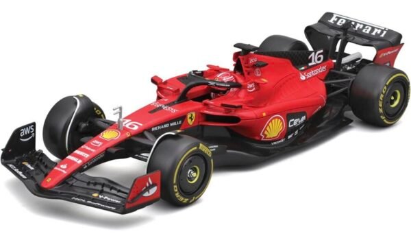 Bburago - 1/24 Scale Model Compatible with Ferrari SF23# 16 Compatible with Charles Leclerc F1 Racing Car Model 2023  Anvit Toy World
