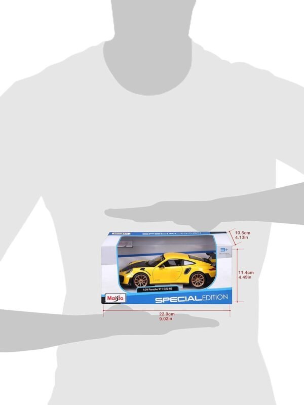 Bburago Maisto Porsche 911 Gt2 Rs Yellow With Carbon Hood 1/24 Diecast Model Car 31523  Anvit Toy World - Image 8