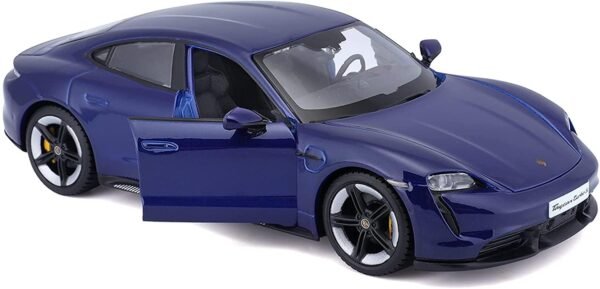 Bburago - 1/24 Scale Model Compatible with Porsche Taycan Turbo S 2019 Sports Car Miniature Collectible (Blue)  Anvit Toy World - Image 2