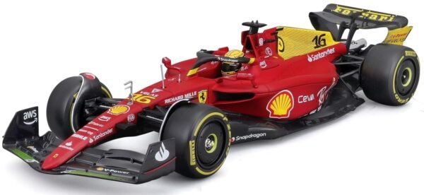 Bburago-1/24 Scale Model Compatible With Ferrari Formula 1 Scuderia Monza Livery 2022 F1-75 Compatible With Charles Leclerc, Red  Anvit Toy World