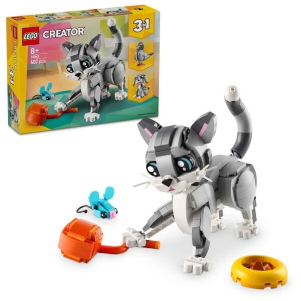 LEGO Creator 3in1 Playful Cat Pet Toy Animal Playset 31163 Building Blocks Toys for 8+ Gift for Boys and Girls  Anvit Toy World