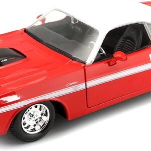 Maisto - 1/24 Scale Model Compatible with Dodge Challenge R/T Coupe 1970 Die-cast Miniature Model (Red)  Anvit Toy World