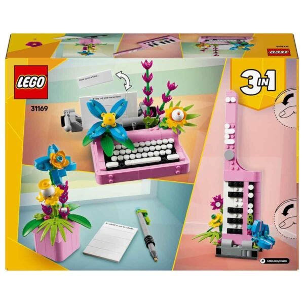 LEGO Creator 3in1 Typewriter with Flowers Toy Playset 31169 Building Blocks Toys for 8+ Gift for Boys and Girls  Anvit Toy World - Image 4
