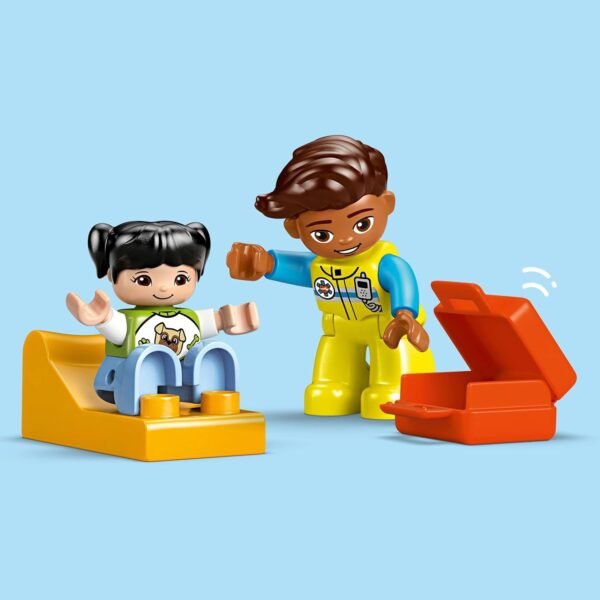 LEGO DUPLO Ambulance & Driver Educational Toy for Imaginative Toddler Pretend Play 10447  Anvit Toy World - Image 6