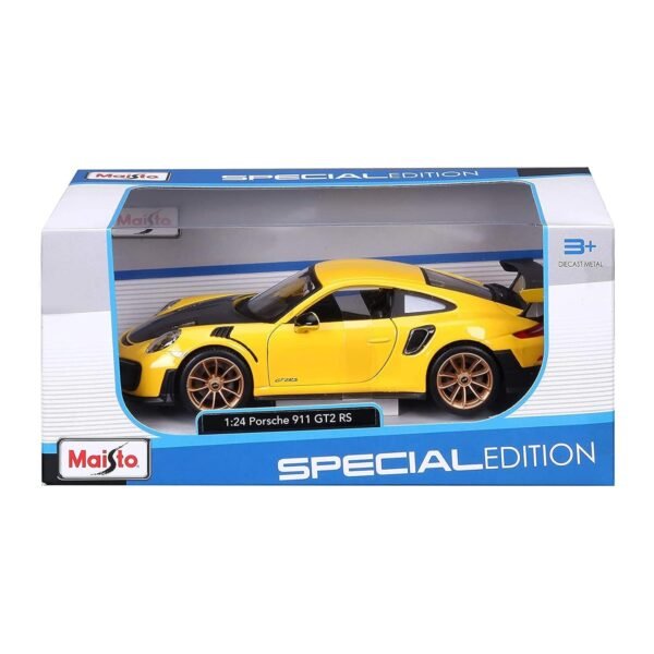 Bburago Maisto Porsche 911 Gt2 Rs Yellow With Carbon Hood 1/24 Diecast Model Car 31523  Anvit Toy World - Image 11