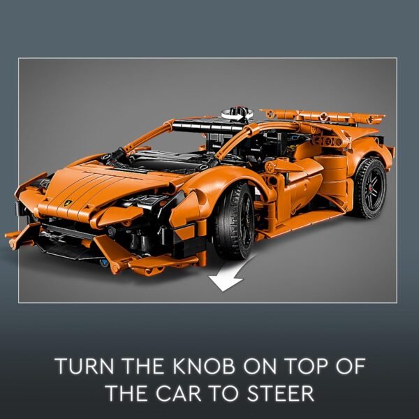 LEGO Technic Lamborghini Huracán Tecnica Orange Toy Cars - Building Toys for Kids, Boys & Girls, Ages 9+ - Lamborghini Toy Car W/ V10 Engine & Steering - Gift Ideas for Birthdays - 42196  Anvit Toy World - Image 4