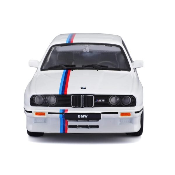 Burago - May Cheong GROUP-BBURAGO-1/24 BMW M3 1988-White-Child Vehicle from 3 years - 21100W, 21100W, White  Anvit Toy World - Image 2