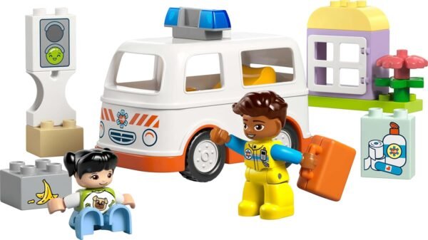 LEGO DUPLO Ambulance & Driver Educational Toy for Imaginative Toddler Pretend Play 10447  Anvit Toy World - Image 2