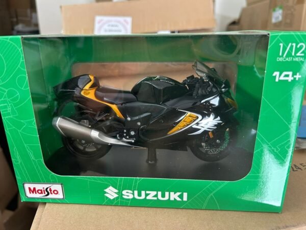 Bburago Kids Maisto - 1/12 Scale Model Compatible with Suzuki Hayabusa 2022 Replica Miniature Model (Black)  Anvit Toy World