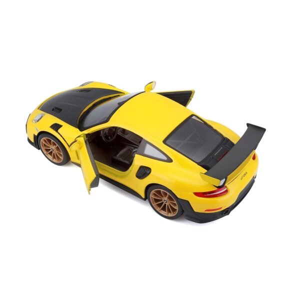 Bburago Maisto Porsche 911 Gt2 Rs Yellow With Carbon Hood 1/24 Diecast Model Car 31523  Anvit Toy World - Image 5