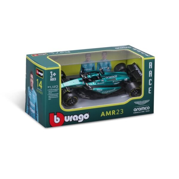 Buy Formula 1 Aston Martin F1 Team AMR23 - F. ALONSO 14 Season 2023 - 143 Scale 12cm - BBurago 38090 Online at Low Prices in India - Amazon.in - Image 8