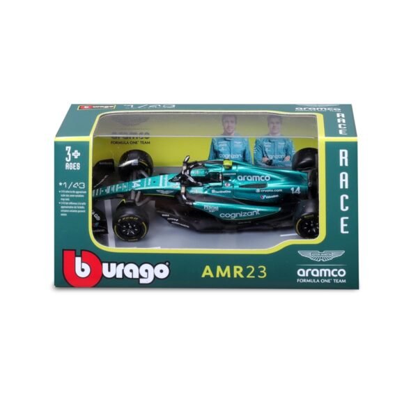 Buy Formula 1 Aston Martin F1 Team AMR23 - F. ALONSO 14 Season 2023 - 143 Scale 12cm - BBurago 38090 Online at Low Prices in India - Amazon.in - Image 6