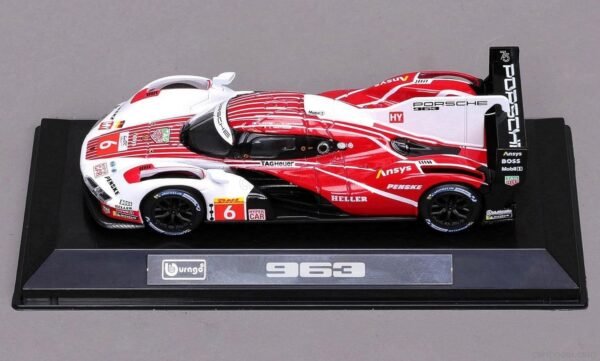 Bburago - 1/43 Scale Model Compatible with Porsche 963 Replica 9RD 4.6L Turbo V8 24h Le Mans No.6 2024 Racing Car Model  Anvit Toy World