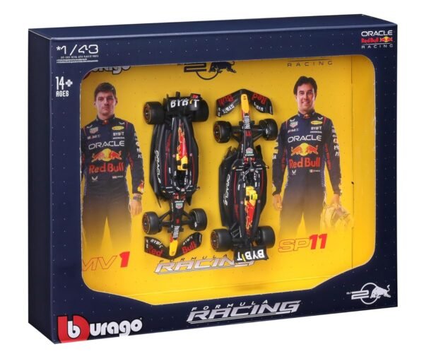 Bburago 2024 Oracle Red Bull Formula F1 Racing Team RB20 Set of 2 Cars 143 Die Cast Scale Miniature Model Cars, with Photo Frame Packaging  Amazon.in: Toys & Games - Image 2