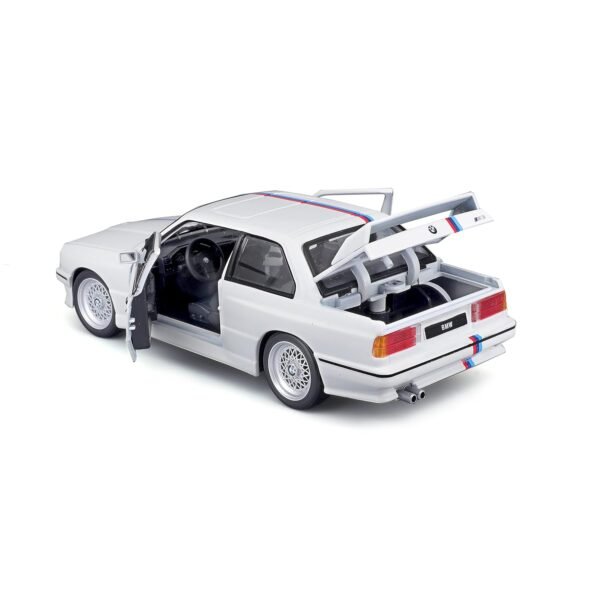 Burago - May Cheong GROUP-BBURAGO-1/24 BMW M3 1988-White-Child Vehicle from 3 years - 21100W, 21100W, White  Anvit Toy World - Image 4