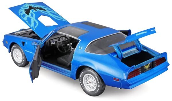 Maisto - 1/18 Scale Model Compatible with Pontiac Firebird Trans AM 1978 Classic Car Model Collectible (Blue)  Anvit Toy World - Image 2