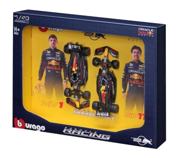 Bburago 2024 Oracle Red Bull Formula F1 Racing Team RB20 Set of 2 Cars 143 Die Cast Scale Miniature Model Cars, with Photo Frame Packaging  Amazon.in: Toys & Games - Image 3