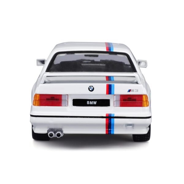 Burago - May Cheong GROUP-BBURAGO-1/24 BMW M3 1988-White-Child Vehicle from 3 years - 21100W, 21100W, White  Anvit Toy World - Image 3