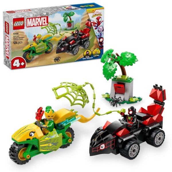 LEGO Marvel Spidey and His Amazing Friends Spin and Electro Dinosaur Vehicle Chase 11198 Building Blocks Toys for 4+ Gift for Boys and Girls  Anvit Toy World