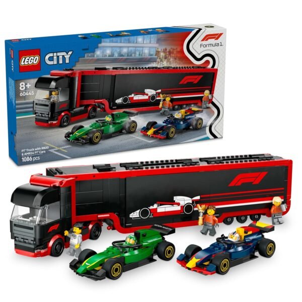LEGO City F1 Truck with RB20 & AMR24 F1 Cars Toy Race Vehicle Transporter Playset 60445  Anvit Toy World