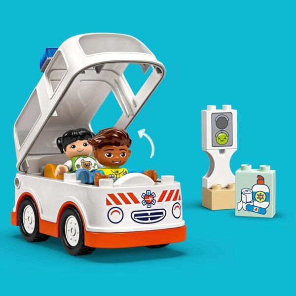 LEGO DUPLO Ambulance & Driver Educational Toy for Imaginative Toddler Pretend Play 10447  Anvit Toy World - Image 4