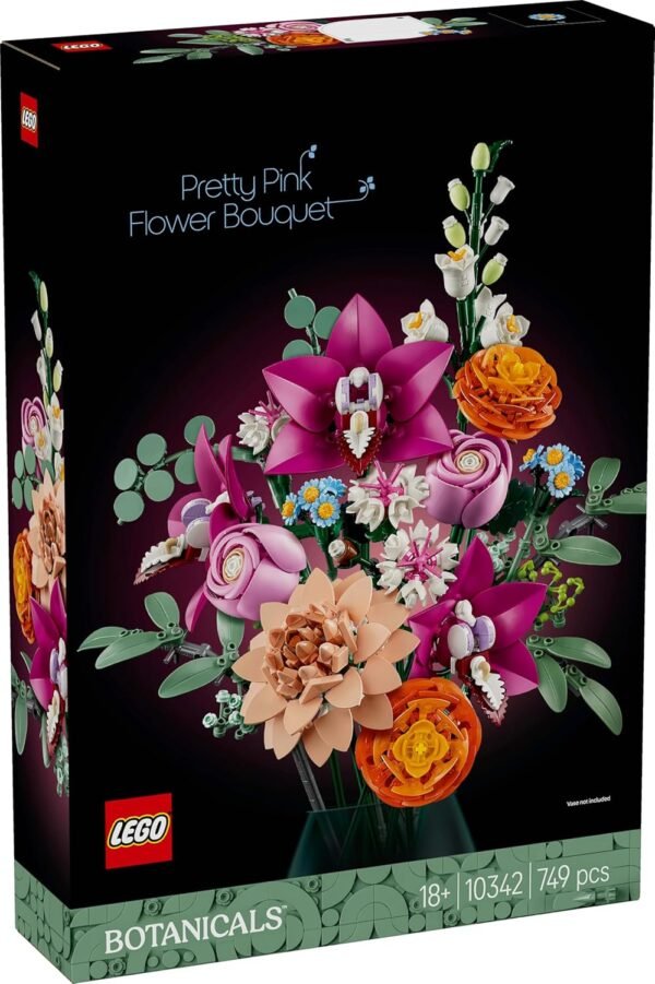LEGO Botanicals Pretty Pink Flower Bouquet Floral Decor 10342 Building Blocks for 18+ Gift  Anvit Toy World - Image 8
