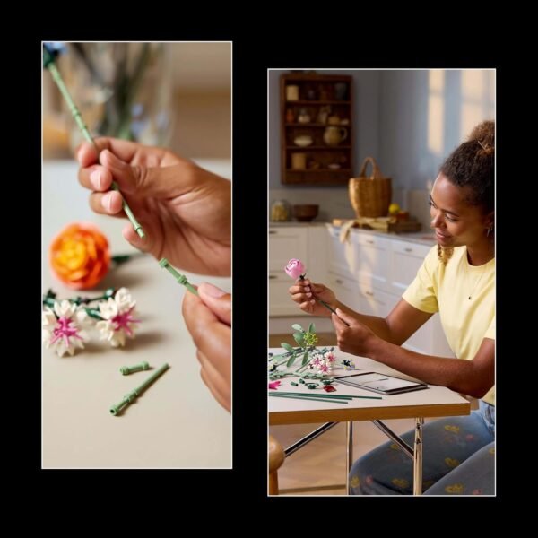 LEGO Botanicals Pretty Pink Flower Bouquet Floral Decor 10342 Building Blocks for 18+ Gift  Anvit Toy World - Image 3
