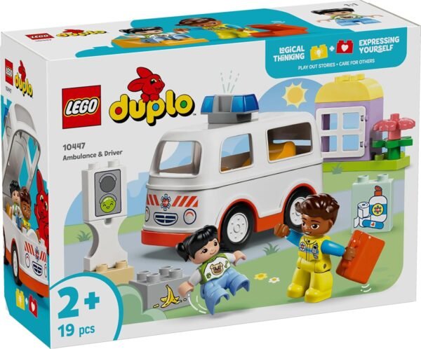 LEGO DUPLO Ambulance & Driver Educational Toy for Imaginative Toddler Pretend Play 10447  Anvit Toy World - Image 8