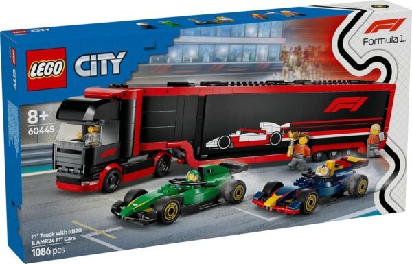 LEGO City F1 Truck with RB20 & AMR24 F1 Cars Toy Race Vehicle Transporter Playset 60445  Anvit Toy World - Image 9