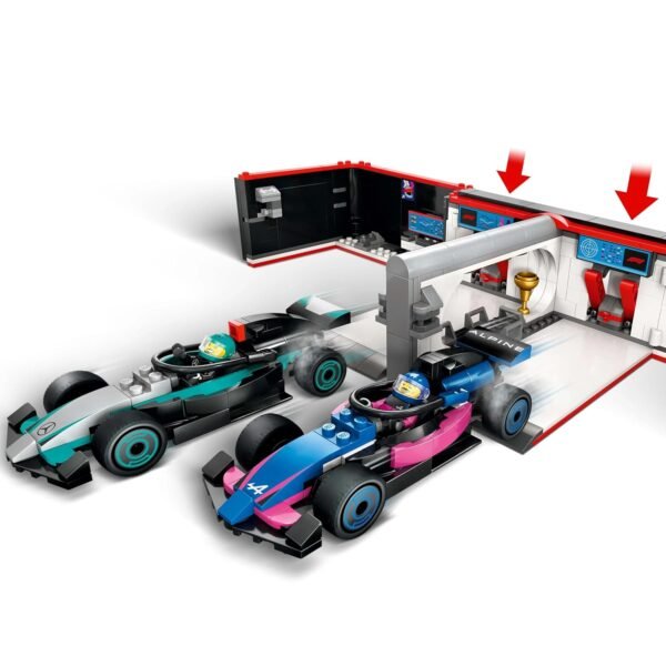 LEGO City F1 Garage & Mercedes-AMG & Alpine Cars Toy Playset 60444 Building Blocks Toys for 7+ Gift for Boys and Girls  Anvit Toy World - Image 3