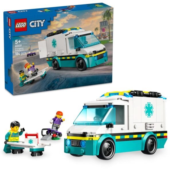 LEGO City Emergency Ambulance Toy Truck Building Set 60451 Building Blocks Toys for 5+ Gift for Boys and Girls  Anvit Toy World