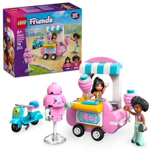LEGO Friends Cotton Candy Stand and Scooter Toy Pretend-Play Set 42643 Building Blocks Toys for 6+ Gift for Boys and Girls  Anvit Toy World
