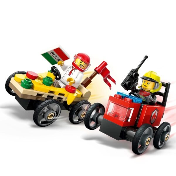 LEGO City Pizza vs. Fire Truck Race Car Pack Toy Soapbox Racing Set 60458 Building Blocks Toys for 5+ Gift for Boys and Girls  Anvit Toy World - Image 6