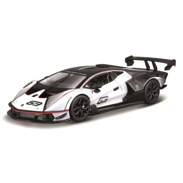 Bburago Lamborghini Essenza SCV12 Model Car 124 Scale Moving Doors White/Black (18-28023) : Amazon.in: Toys & Games
