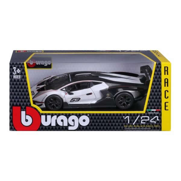 Bburago Lamborghini Essenza SCV12 Model Car 124 Scale Moving Doors White/Black (18-28023) : Amazon.in: Toys & Games - Image 7