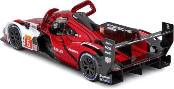 Bburago Metal Die-Cast - 1/24 Scale Model Compatible With Porsche Lmh 963 9Rd 4.6L Turbo V8 2023 Sports - Racing Car Model Red  Amazon.in: Toys & Games - Image 3