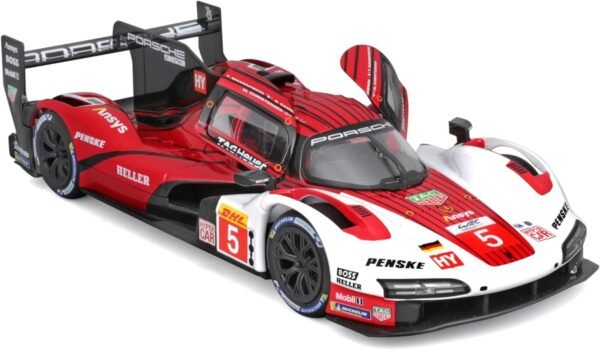 Bburago Metal Die-Cast - 1/24 Scale Model Compatible With Porsche Lmh 963 9Rd 4.6L Turbo V8 2023 Sports - Racing Car Model Red  Amazon.in: Toys & Games - Image 2