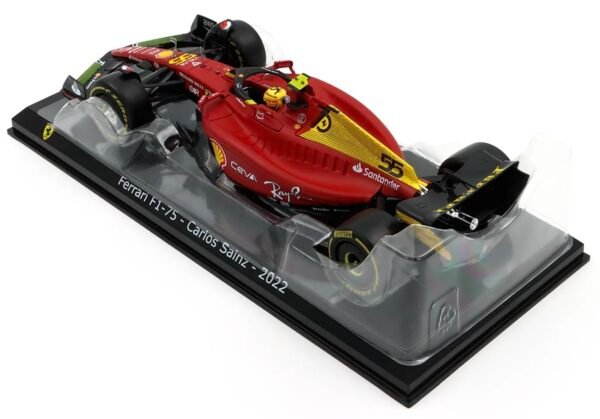 Bburago - 1/24 Scale Model Compatible With Ferrari Formula 1 Scuderia Monza Livery 2022 F1-75 Compatible With Carlos Sainz Replica, Red  Amazon.in: Toys & Games - Image 3