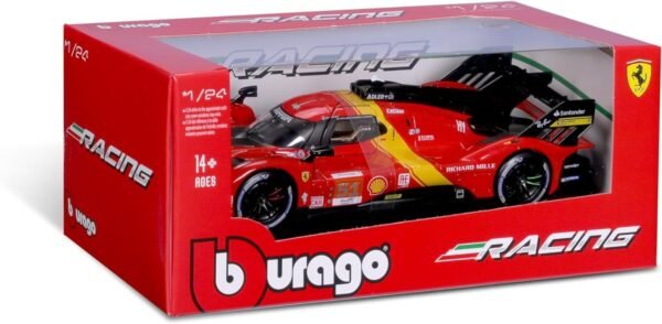 Bburago Metal - 1/24 Scale Model Compatible With Ferrari Racing 499P LMH 2023# 51 Compatible With Antonio Fuoco Champion 2023 Racing Car Model,Red  Amazon.in: Toys & Games - Image 6